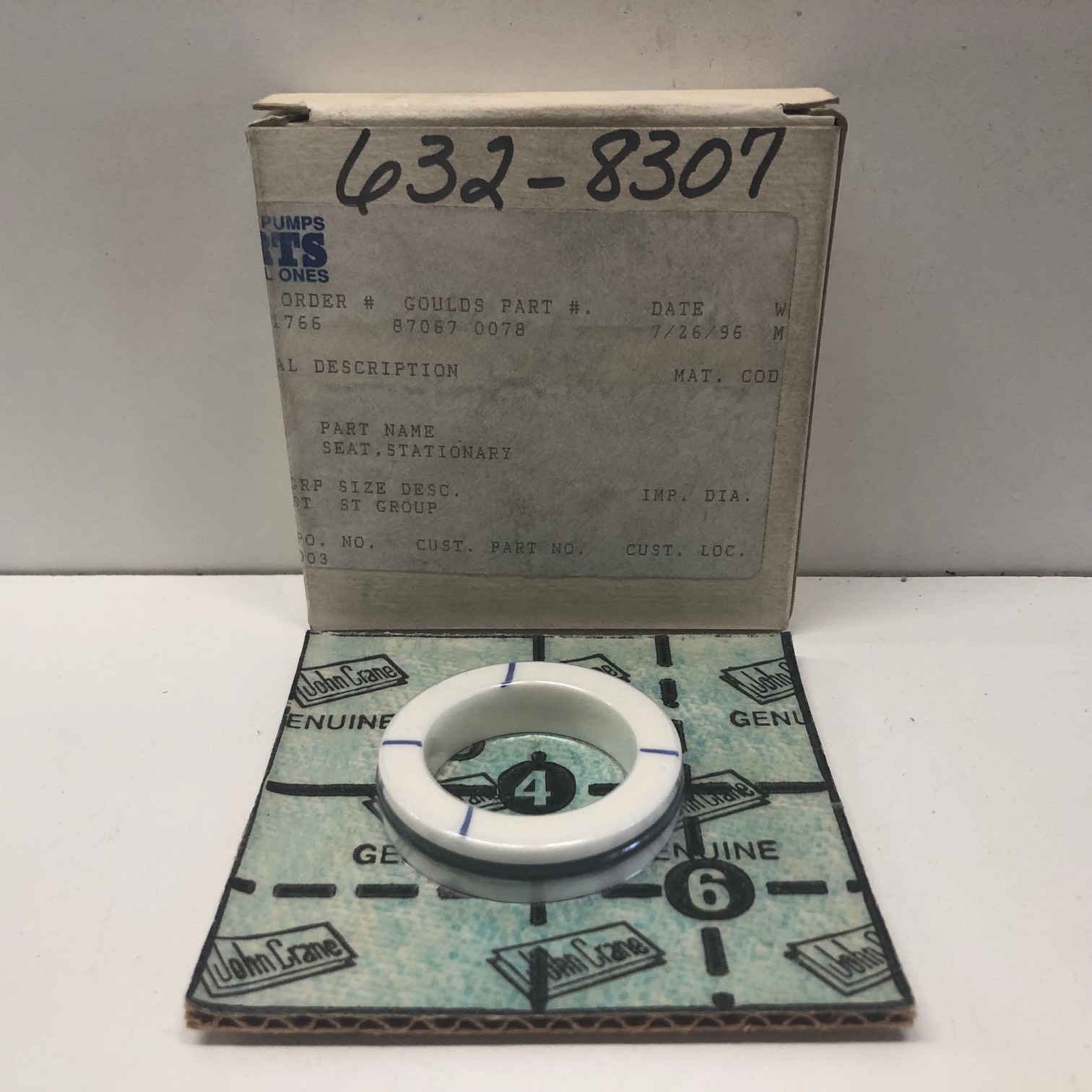 NEW OLD STOCK! GOULDS PUMPS 383S STATIONARY SEAT 87067-0078