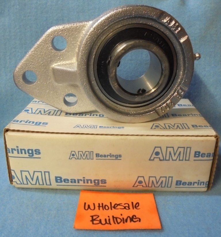 AMI, 3-BOLT FLANGE BEARING UNIT, UCFB207-22NP, 1-3/8″ BORE, 6-1/8″ LENGTH