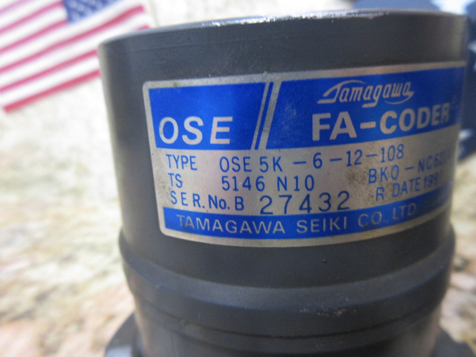 TAMAGAWA FA-CODER OSE5K-6-12-108 TS 5146 N10 BKO-NC6214 LOT OF 3 PIECES