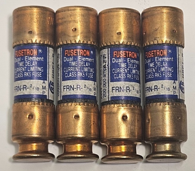 EATON BUSSMANN FRN-R-2/10 time-delay fuse 2/10 (0.2A) 250V AC CLASS RK5 NEW 4PCS