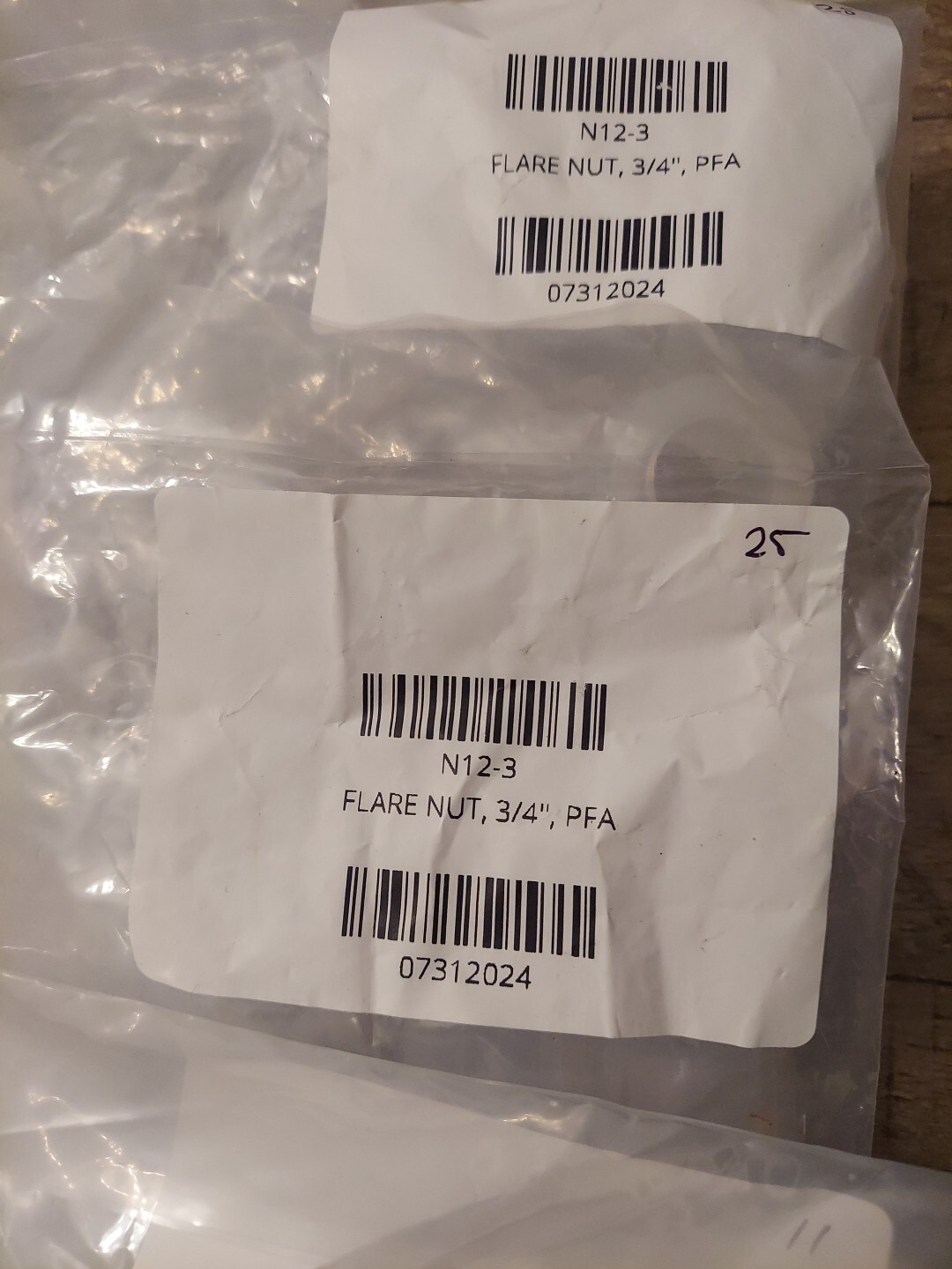 Fit-Line N12-3 3/4″ Flare Nut PFA HP (Pack of 86)