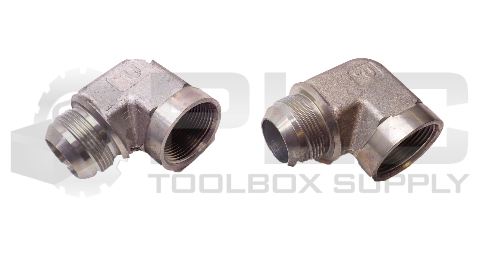 LOT OF 2 NEW PARKER 1-1/2″ FEMALE 1-1/16″ TAPER IN 1-5/8″ MALE 90° ELBOW FITTING
