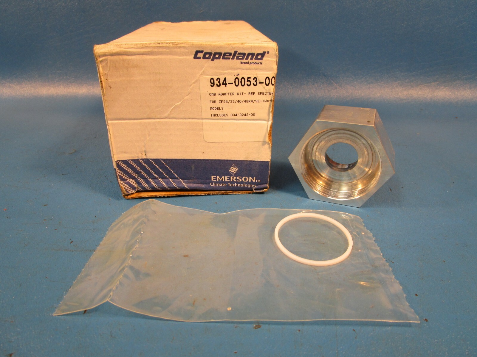Copeland, 934-0053-00, Adapter Kit, Nut + Seal, Emerson 034-0053-00