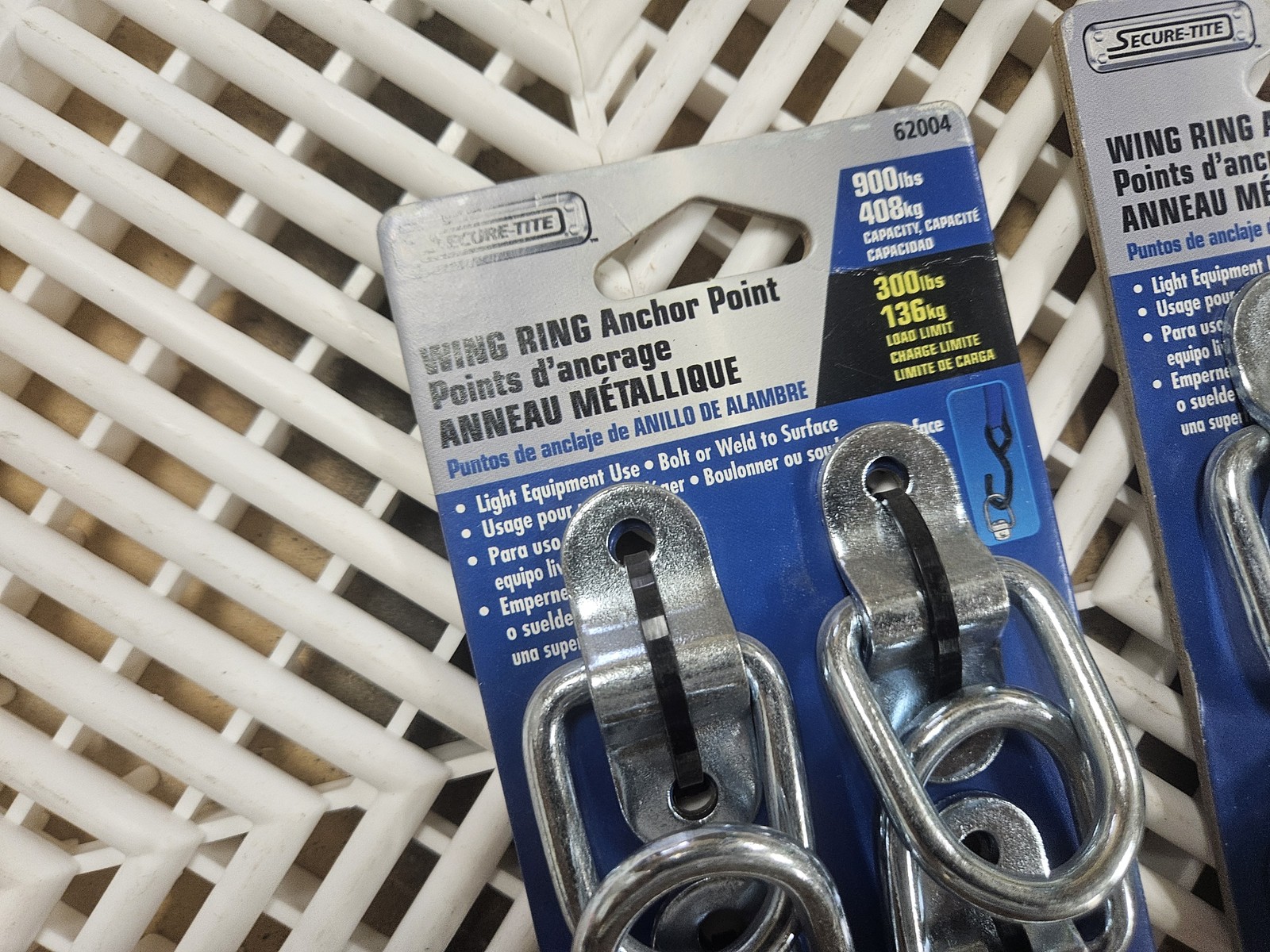 Secure-Tite 62004 Wing Ring Anchor Point 900lb Cap Zinc Steel (Lot of 12)