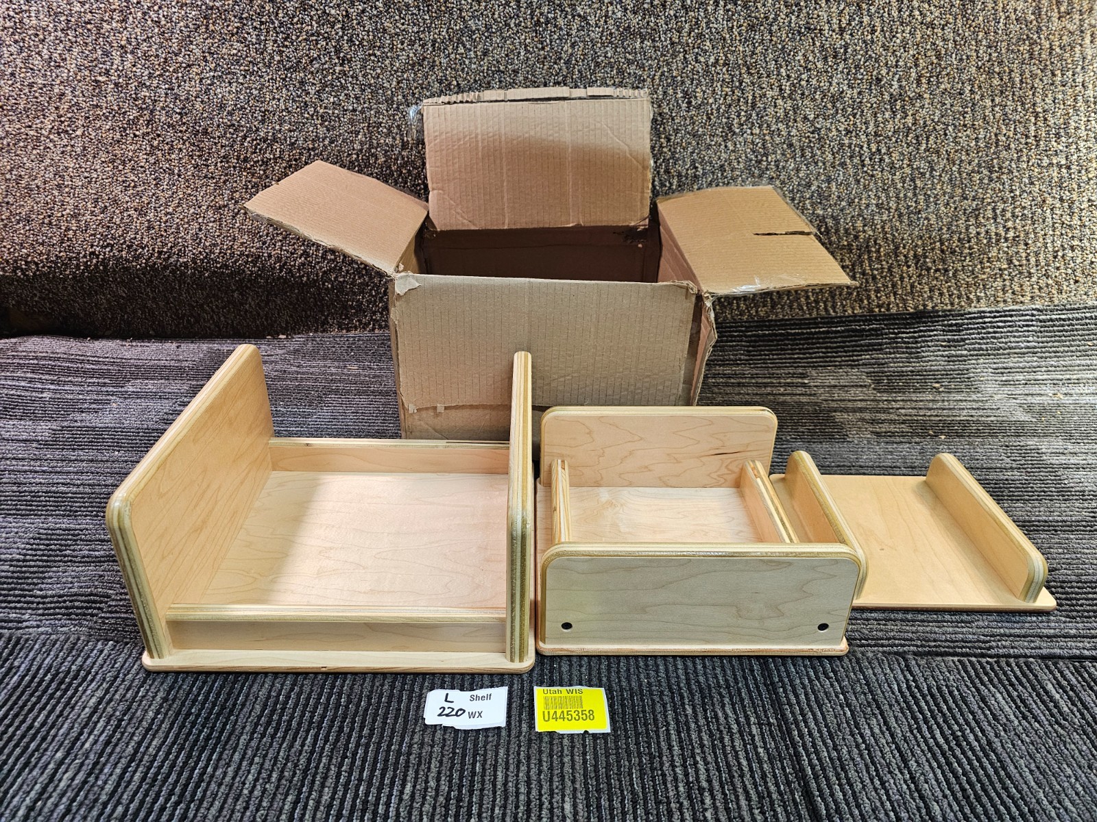 Advantage Nesting Step Stools 3-Piece 8″ x 2″, 10″ x 4″, 12″ x 6″, Wood