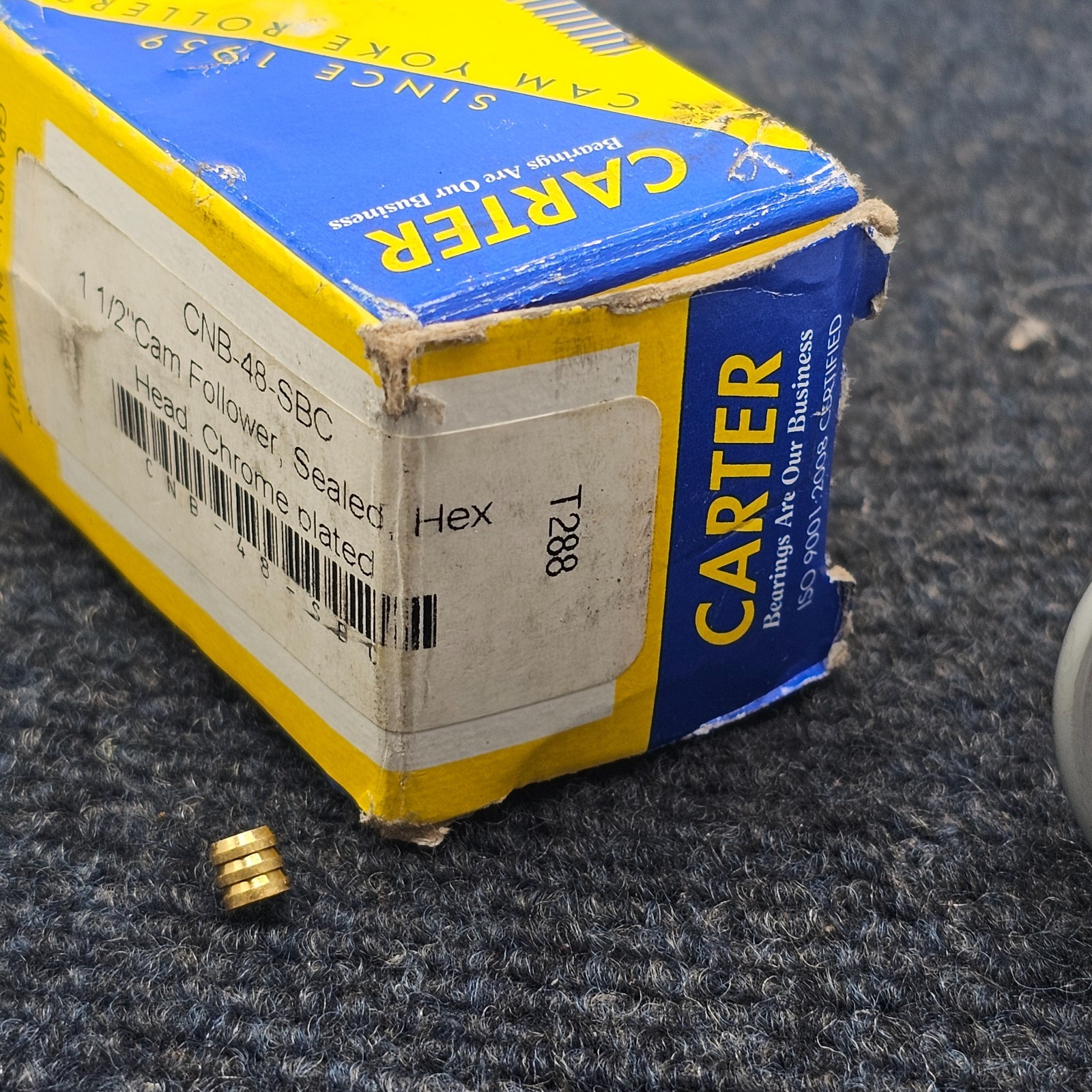 Carter CNB-48-SBC 1-1/2 Inches Flat Cam Follower Sealed Head Chrome Plated