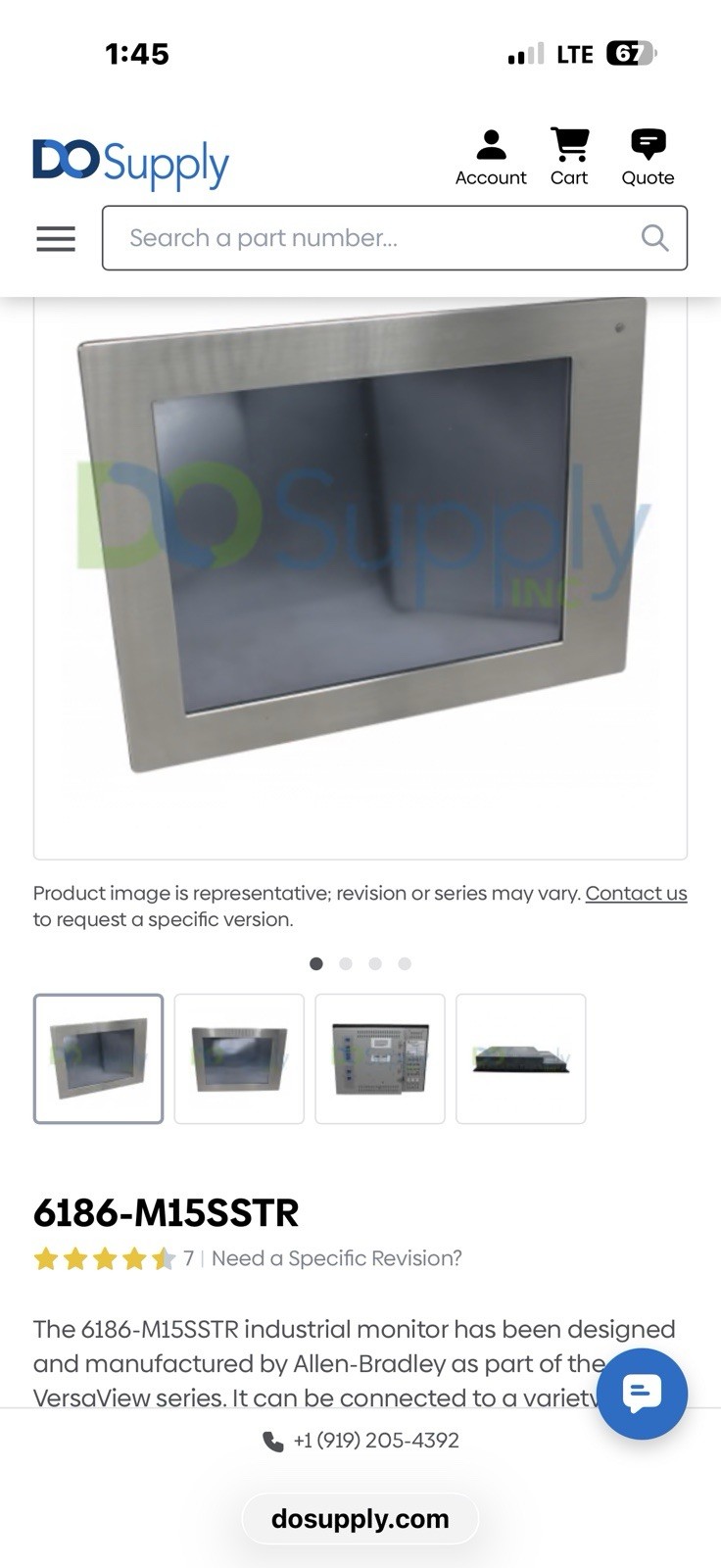 *NEW* Allen Bradley Industrial Touch Screen Panel Factory 6186-M15SSTR Ship Same