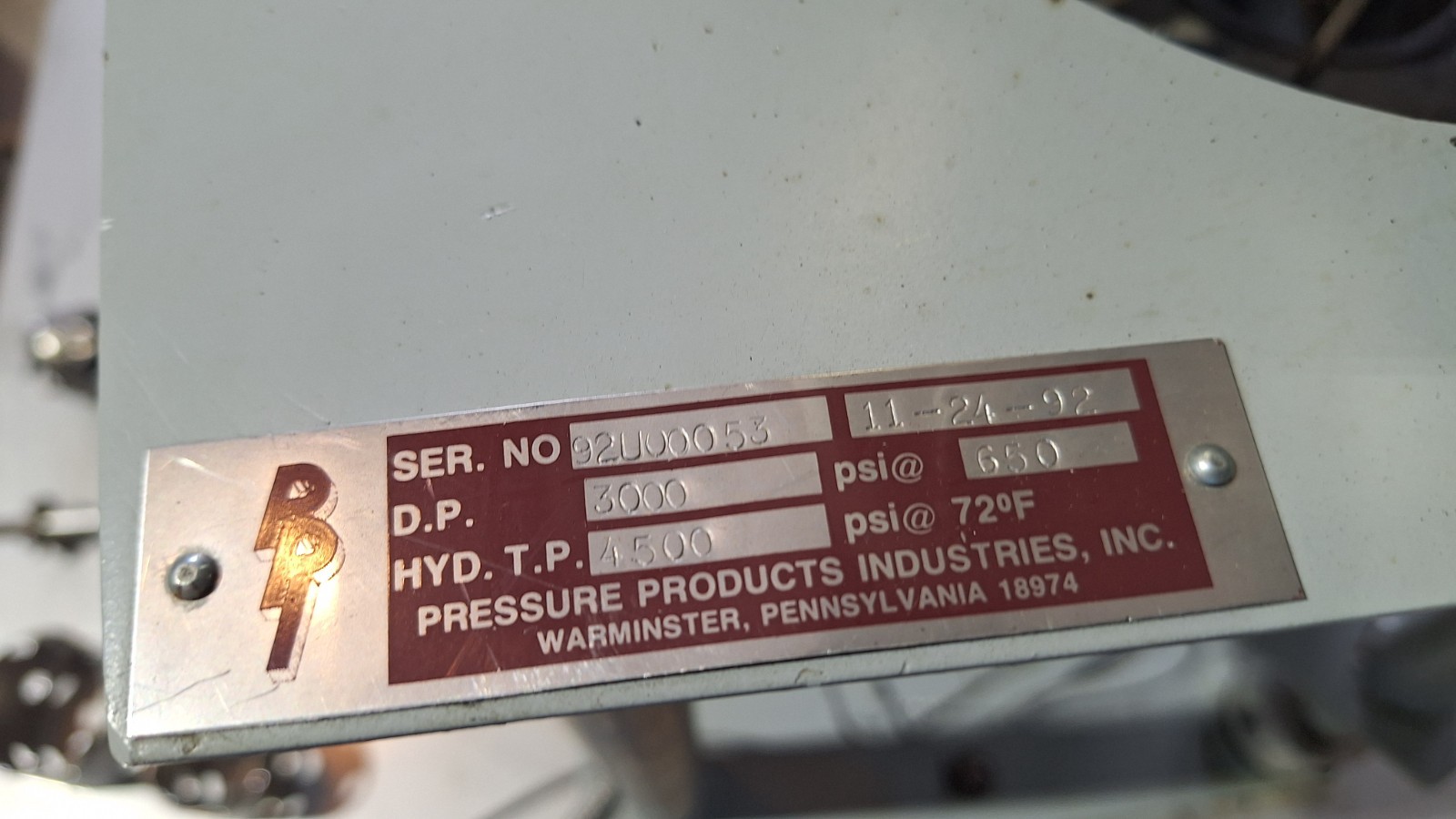 Pressure Products Inc FC Series Reaction Vessel Stirred Reactor 300mL 3000 PSIG