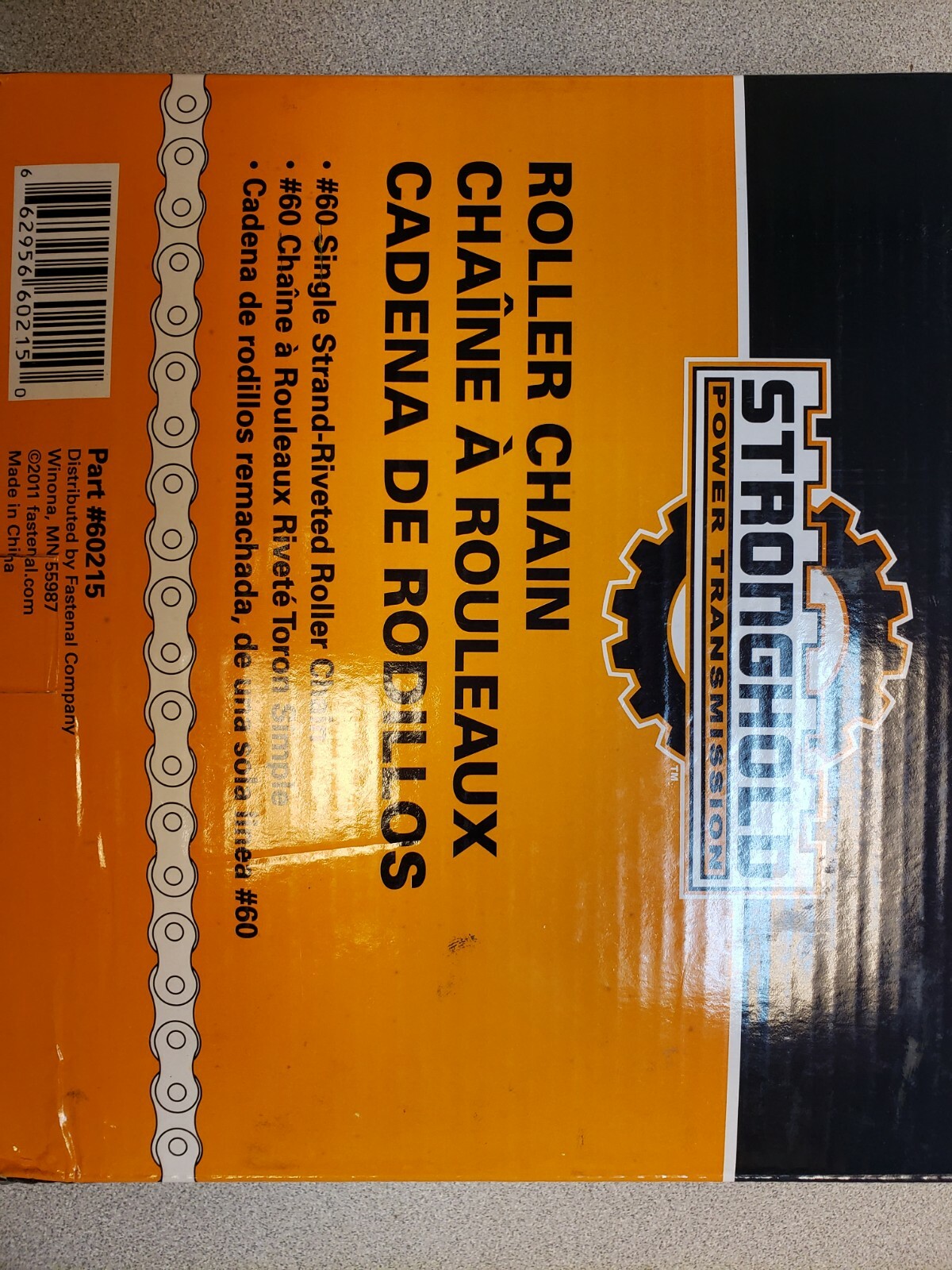 STRONGHOLD 60215 #60 SINGLE STRAND-ROLLER CHAIN 10′ NEW IN BOX