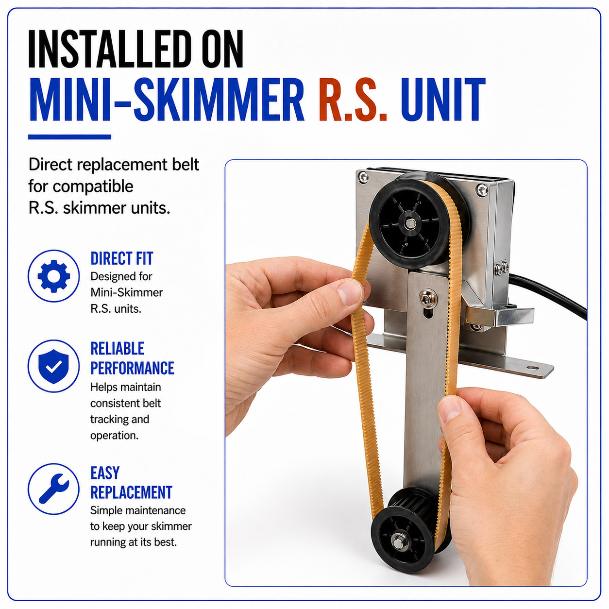 Mini-Skimmer R.S. 12″ Reach Replacement Belt Cogged Poly Oil Skimmer Belt
