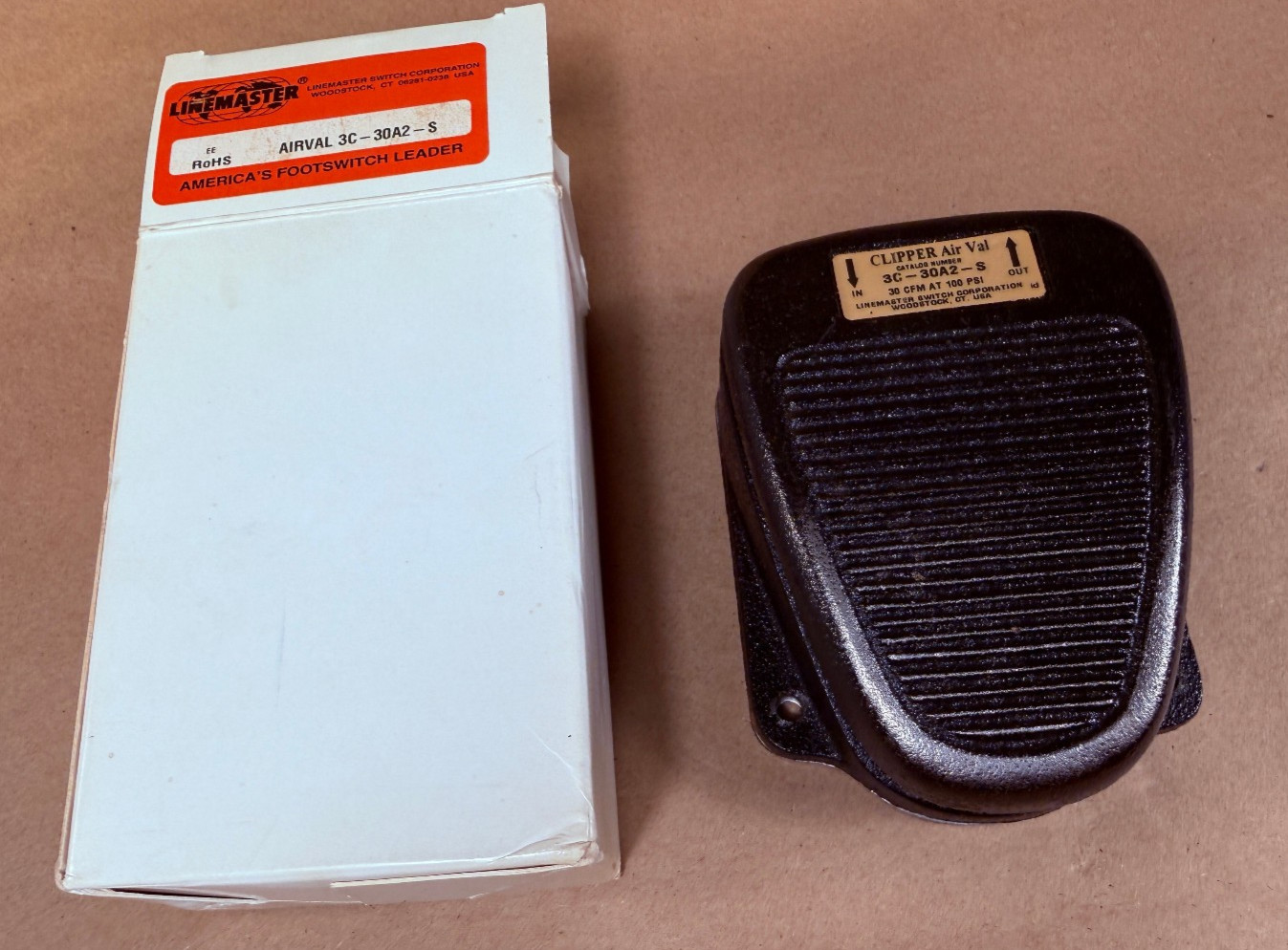 LINEMASTER 3C-30A2-S CLIPPER AIR VAL FOOT PEDAL w/ Box – FREE SHIPPING