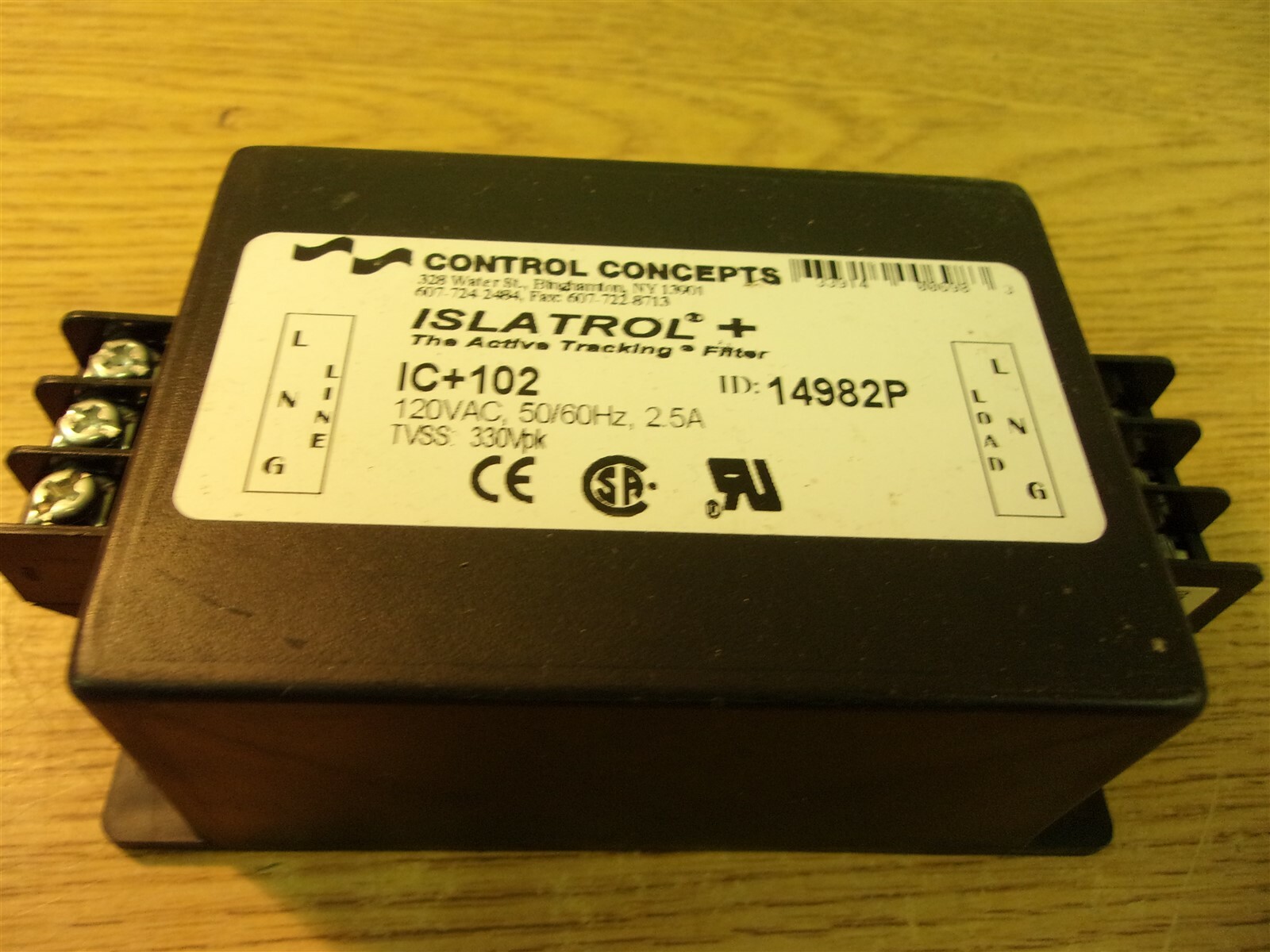 Control Concepts Islatrol + Active Tracking Filter ICT702 ID14982P 120VAC