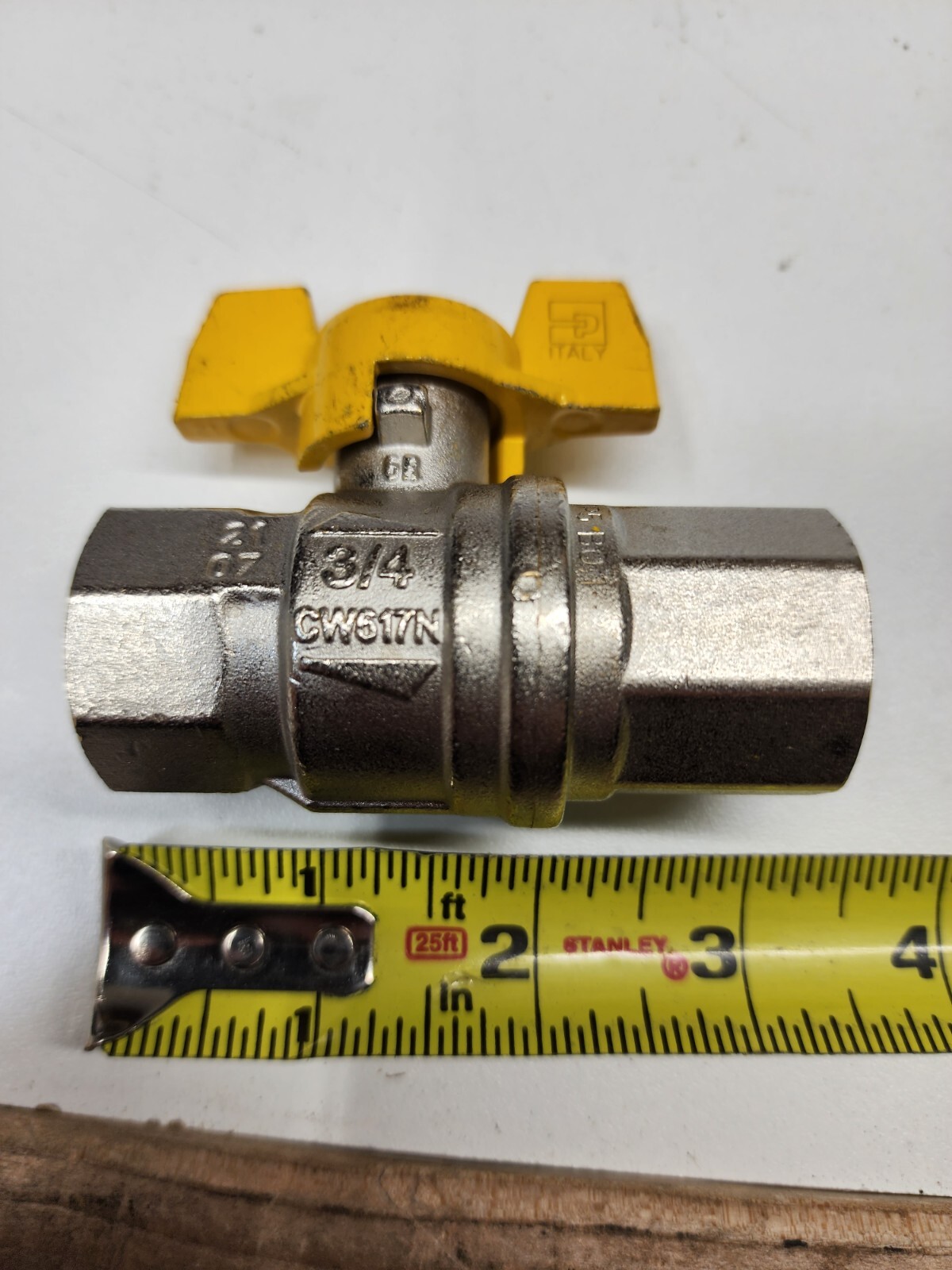 3/4″ Parker BVGT4-3/4L Ball Valve Female BSPP Threaded Compact Handle NiPl Brass