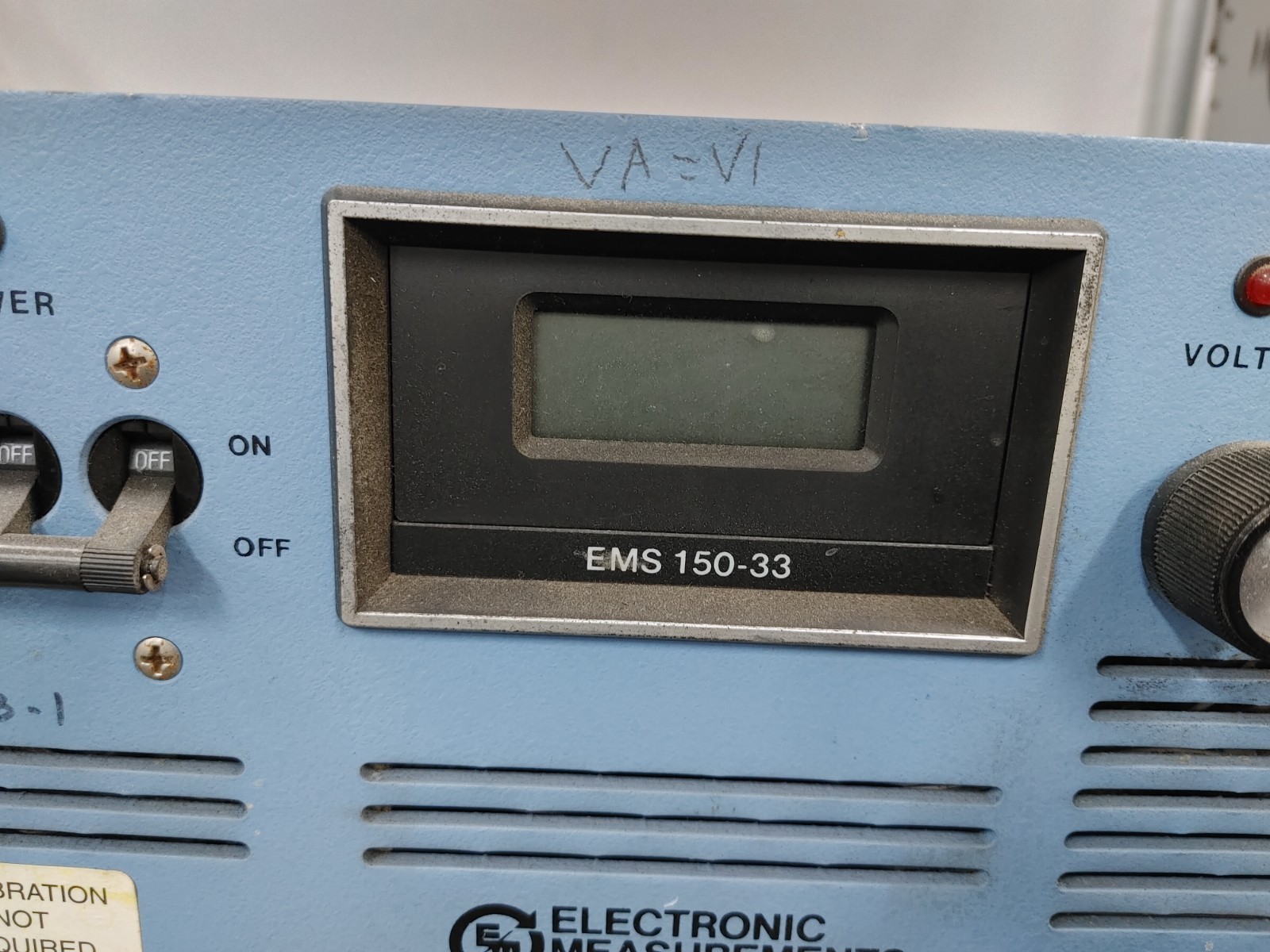 ELECTRONIC MEASUREMENTS EMS 150-33-2-D 00473151 EMS Power Supply EMS 150-33