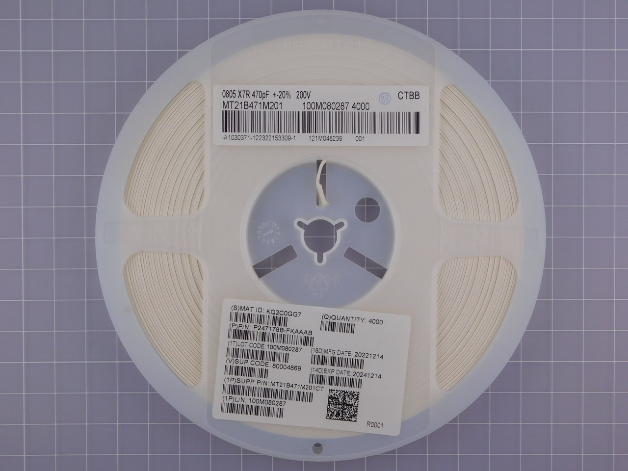Lot of 2000 KAMAYA MT21B471M201CT 0805 X7R 470pF +-20% 200V