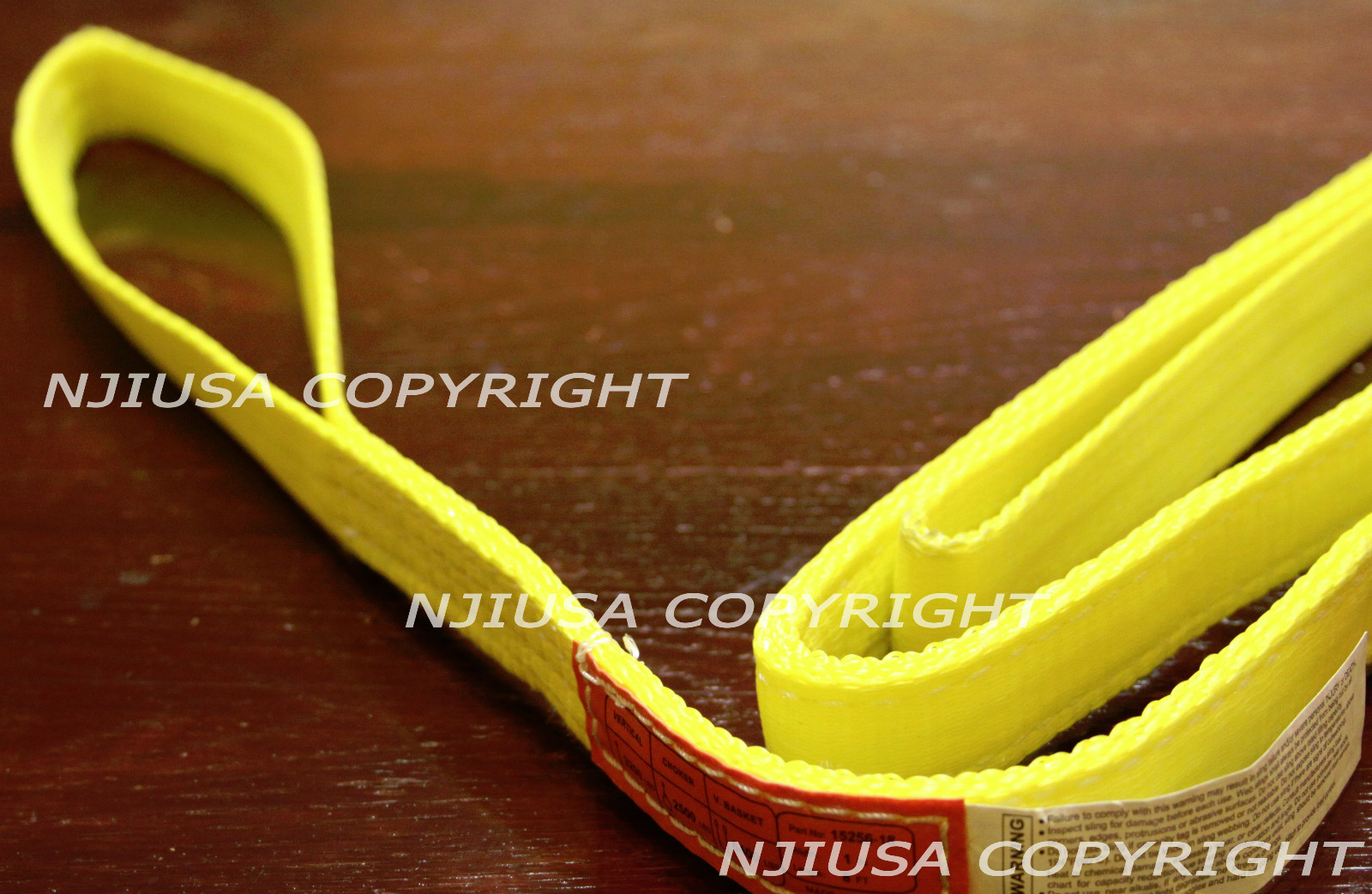 2x EE2-901 8ft Polyester Web Lifting Sling 1″x8′ Lifting Tow Straps eye to eye