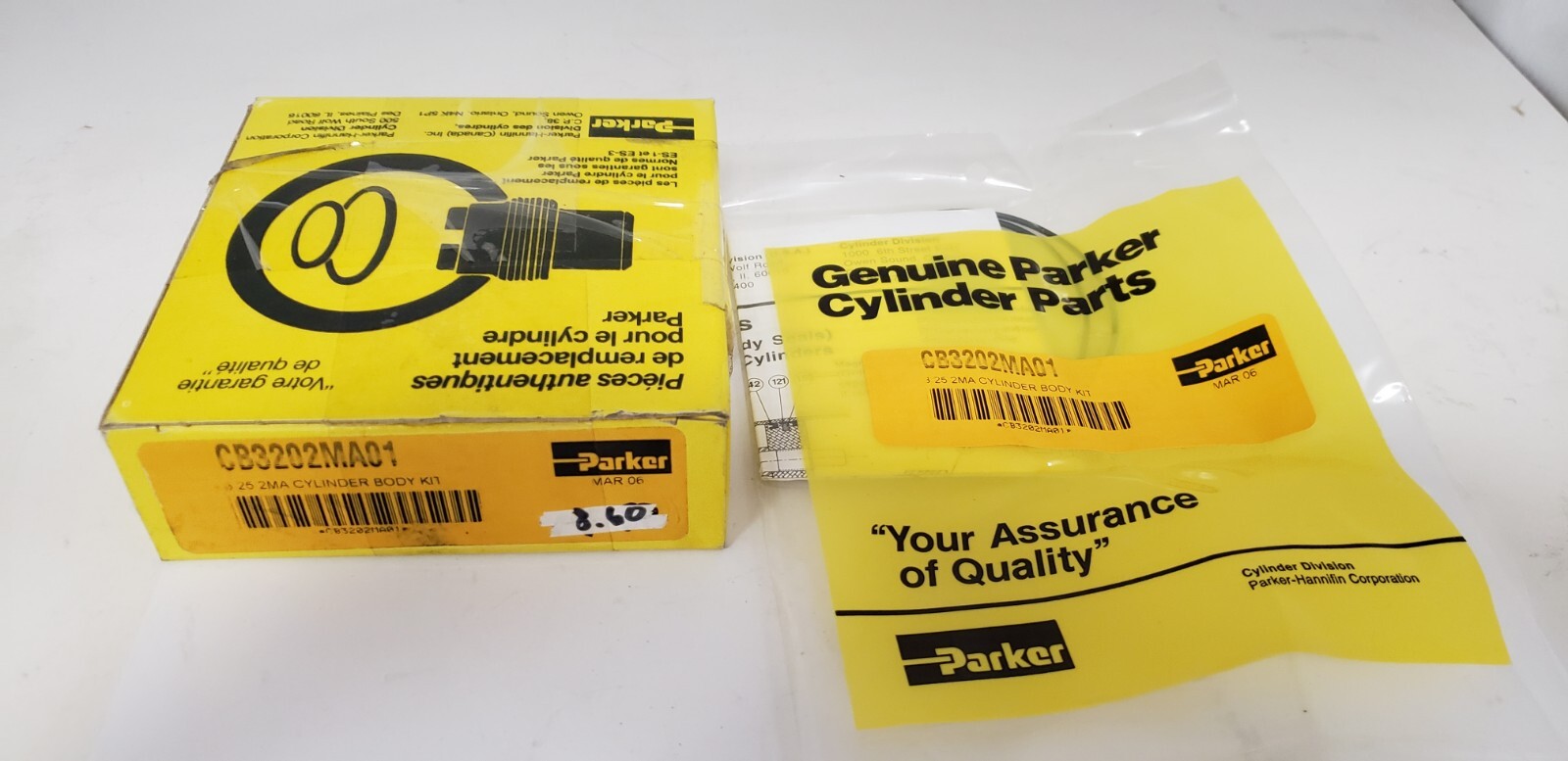 PARKER CB3202MA01 3.25 2MA CYLINDER BODY KIT, NIB
