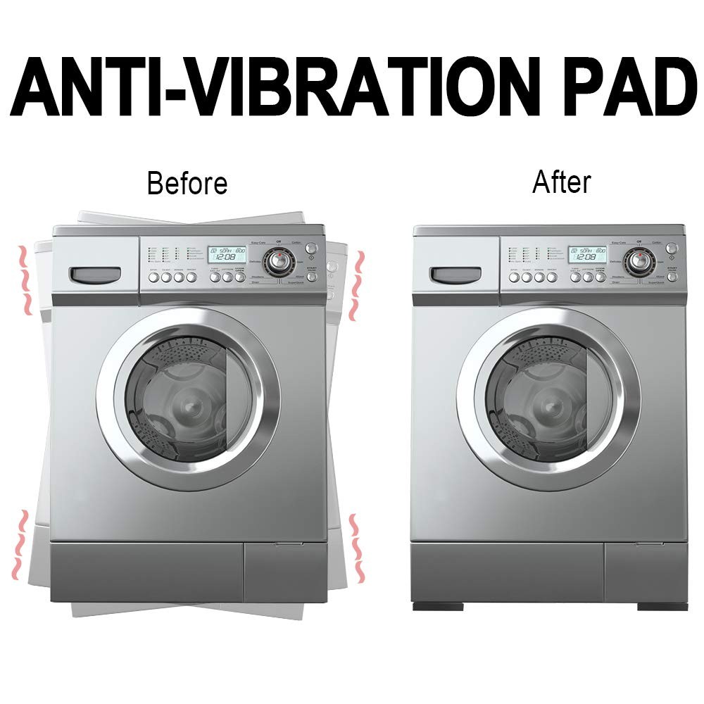 10 Pack AntiVibration Washer Mat, Shock Absorbing Washer Pads, NonSkid Protec…