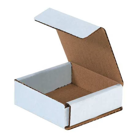 3 In X 3 In X 1 In Inside H, Literature Mailer, White, Corrugate, Single Wall,