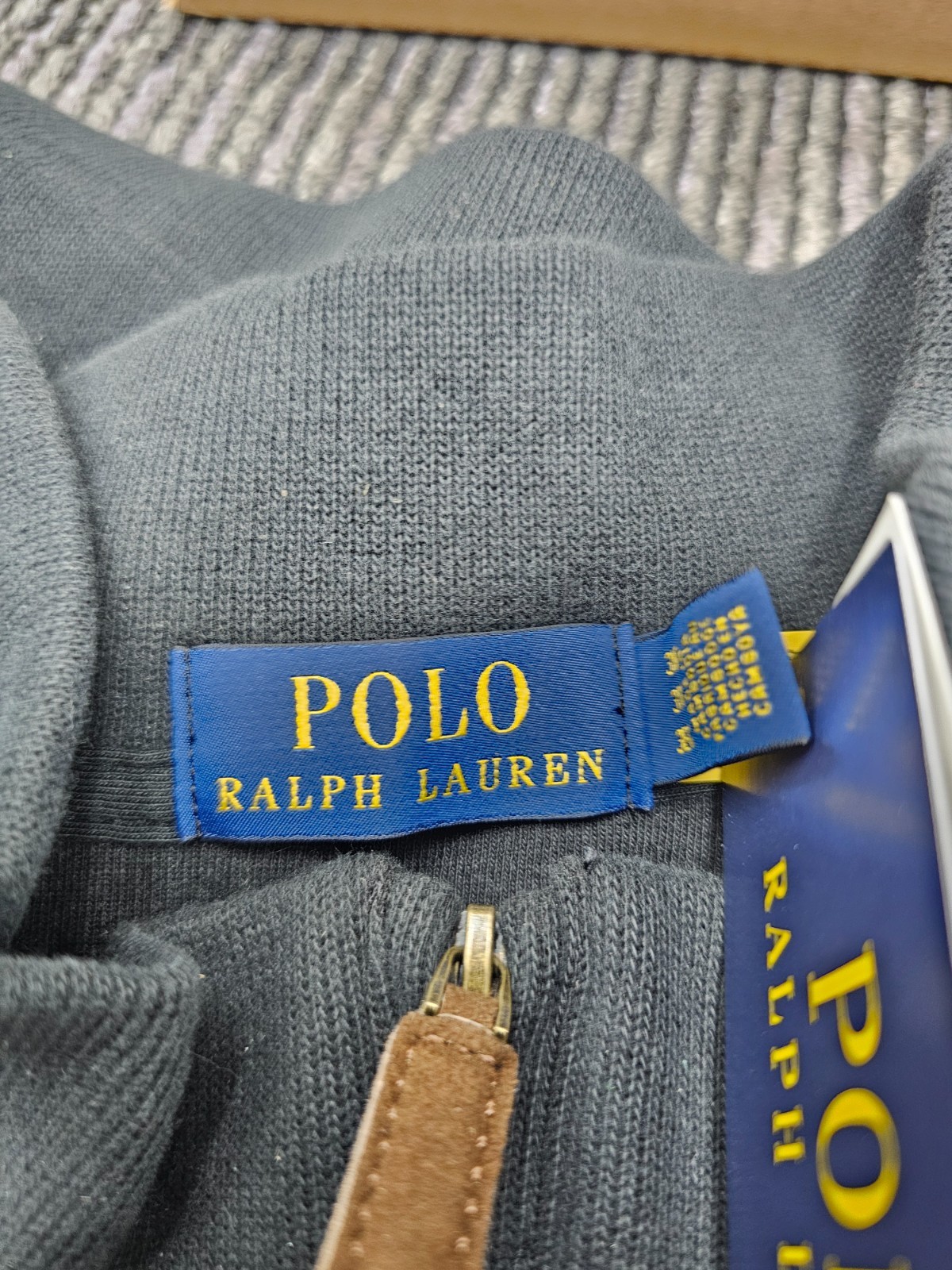 POLO RALPH LAUREN Men’s Big & Tall Fleece 1/2 Zip Mock Sweater Black 3XB/3TG