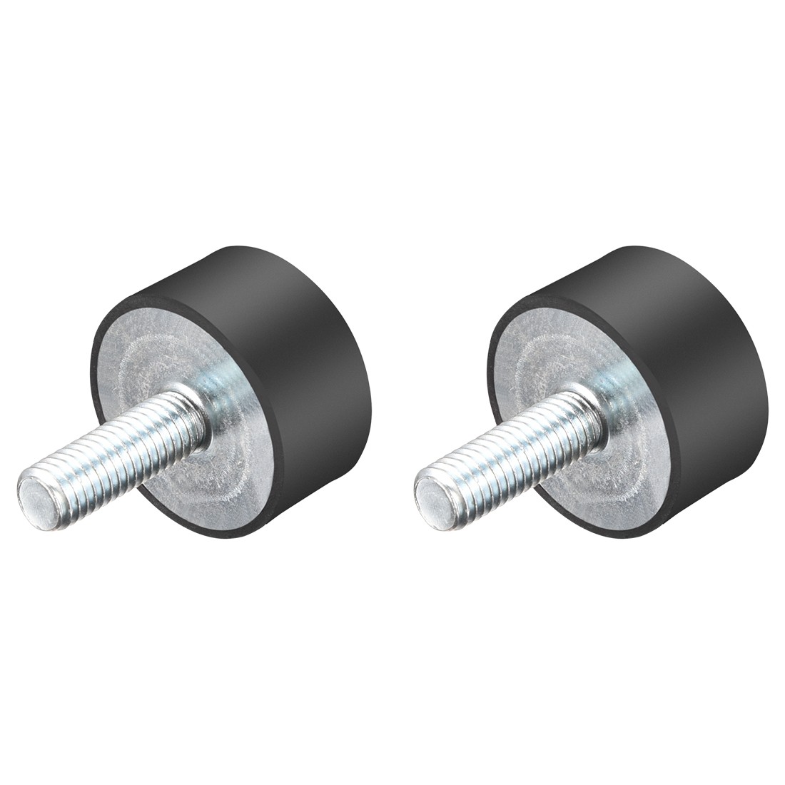 2 Pcs M8 Thread Rubber Mounts,Vibration Isolators,Cylindrical w Studs 30x15mm