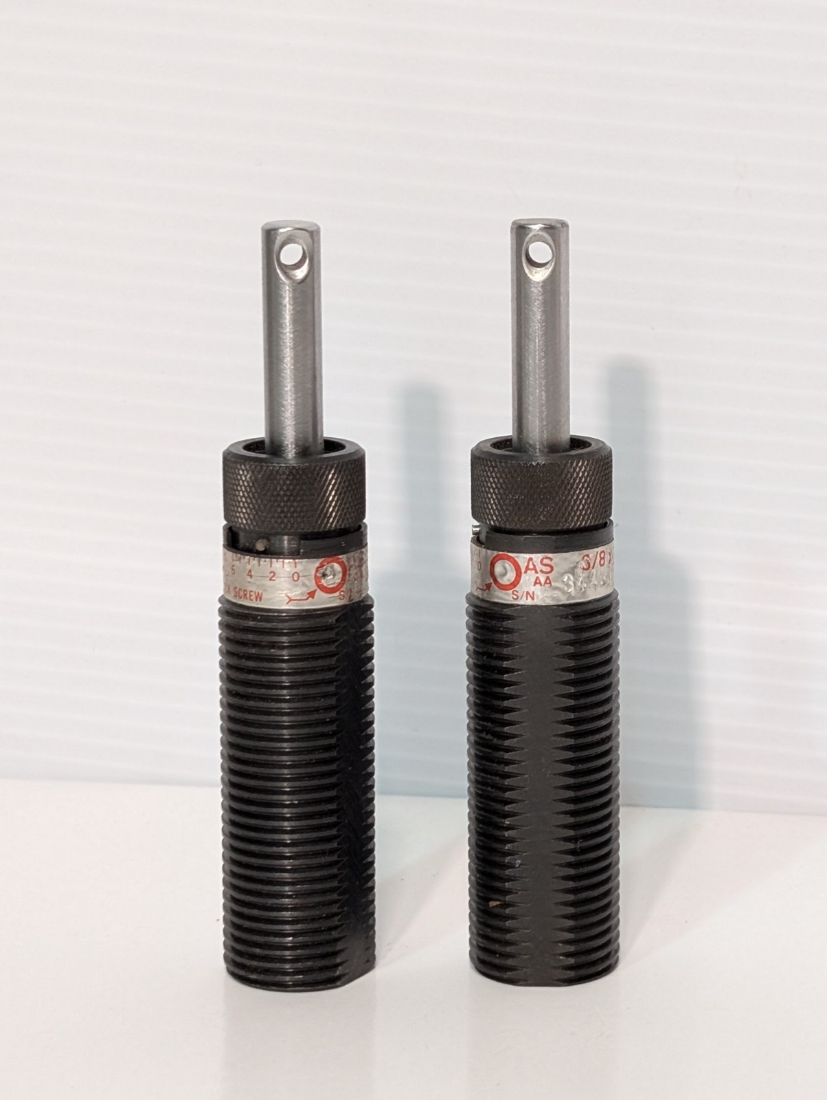 Lot of 2: ACE Controls AS-3/8×1 Miniature High-Energy Industrial Shock Absorbers