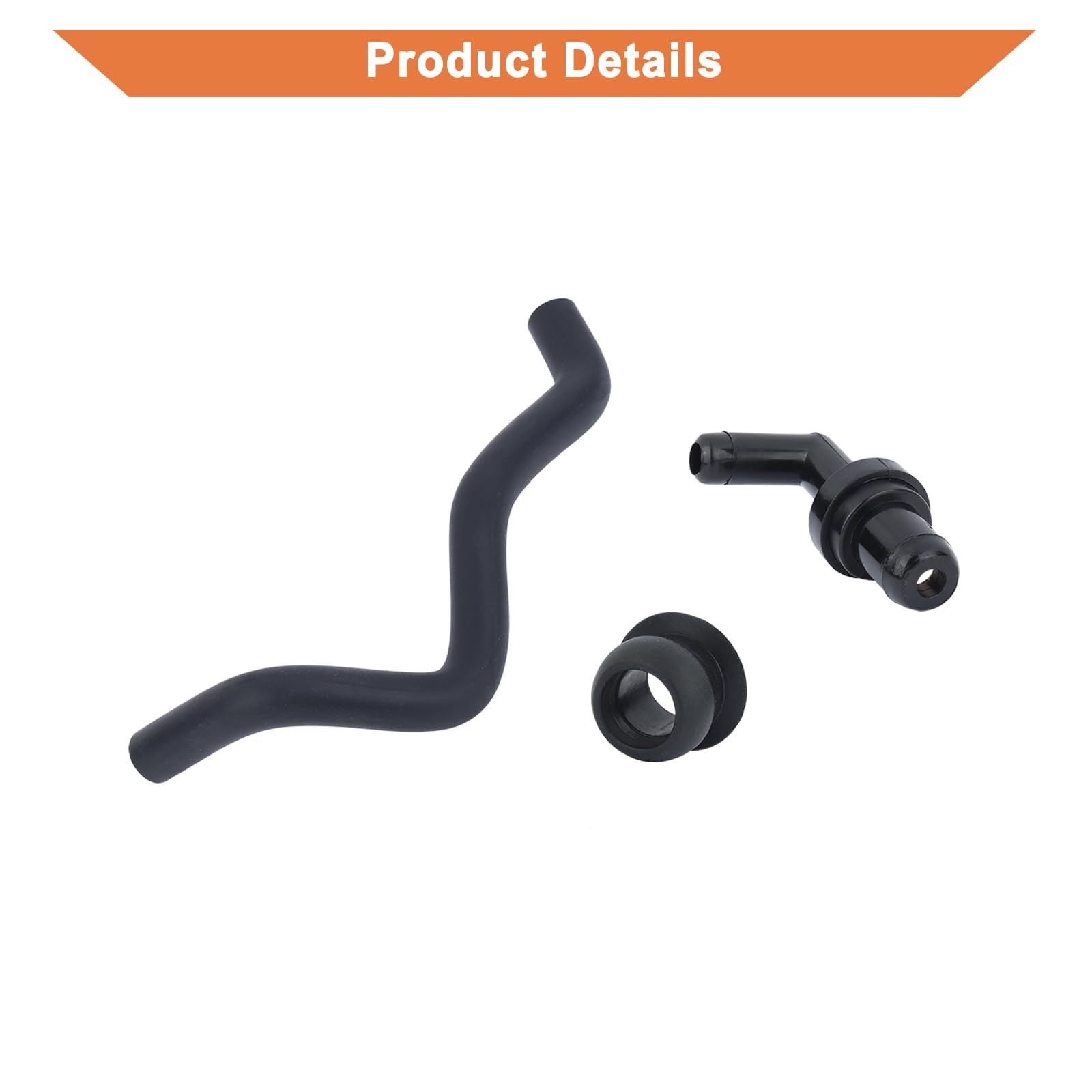 Engine P-C-V Valve 90°& Grommet & Hose Kit(3PCS). Replaces Part # 12261-62041…