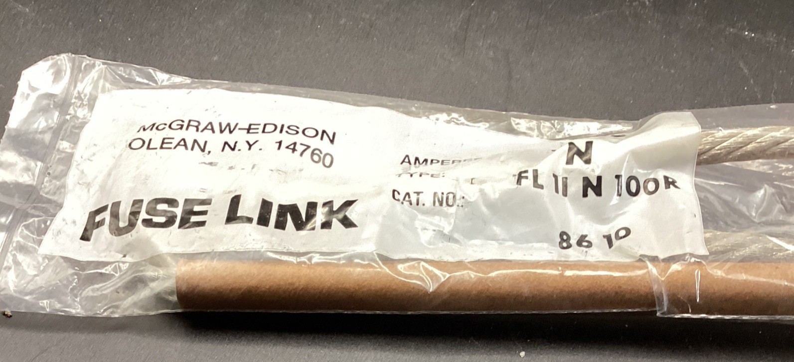 NEW IN BAG MCGRAW-EDISON 100 AMP FUSE LINK FL11N100R