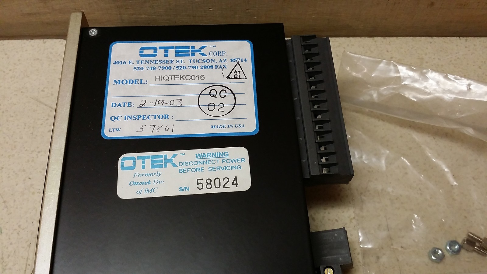 NOS Otek Electrical Resistance Temperature Indicator HI-QTEKC016 9913649-01