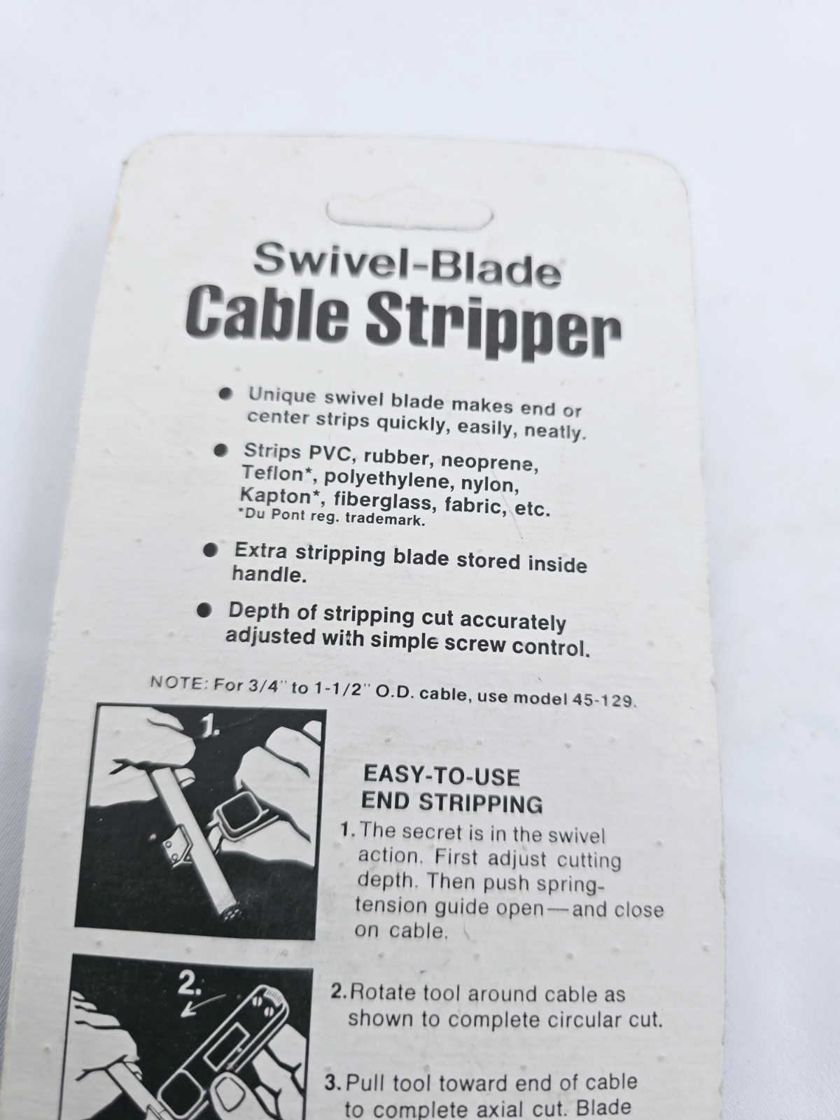 New Ideal 45-128 Wire Stripper: 1/4″, 3/4″ Max Capacity 1/4″ Min Wire Gage