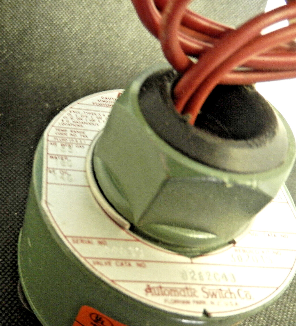 { NOS ASCO 8262C43 SOLENOID VALVE 120V COIL 6W 1/8”