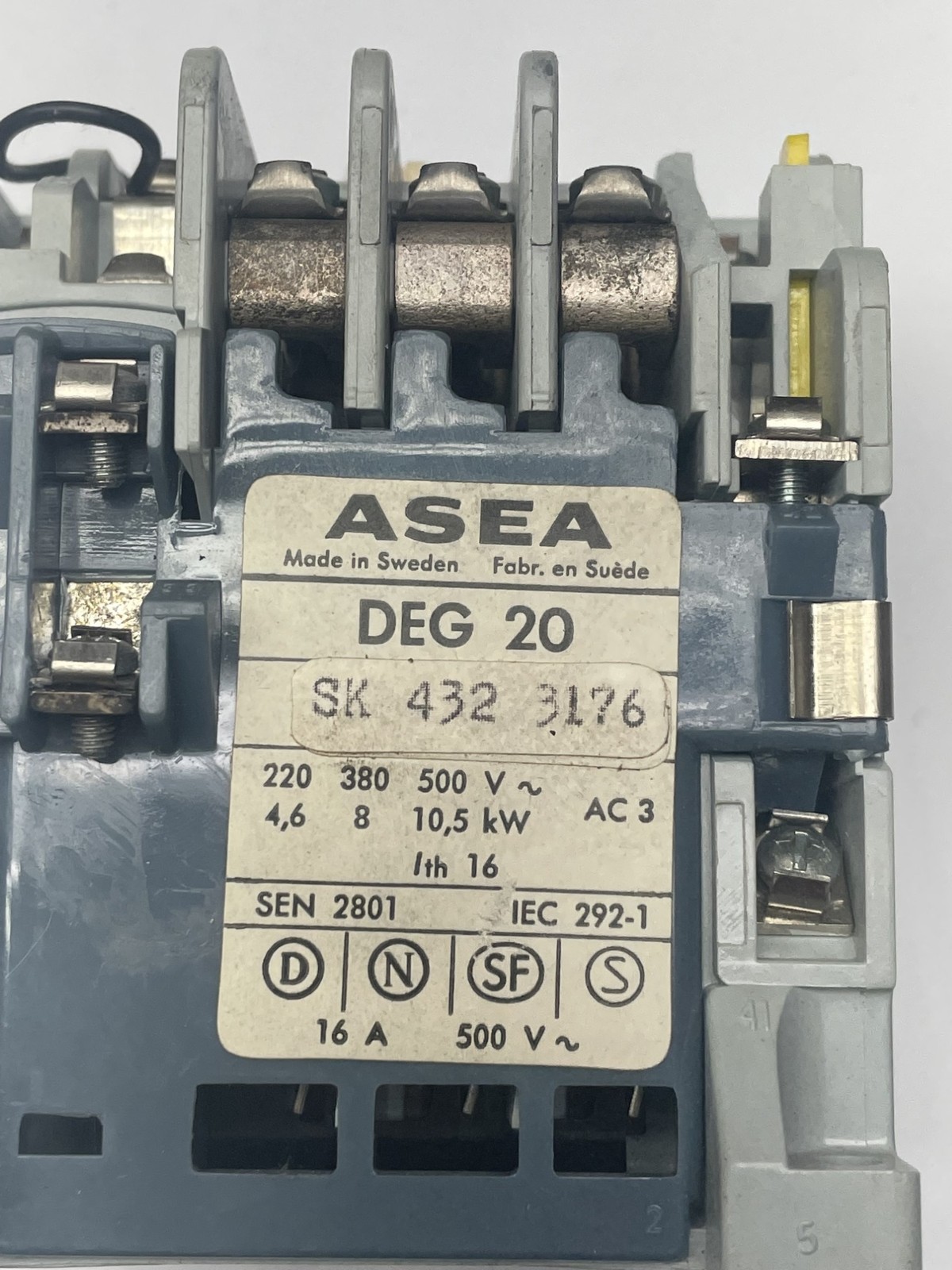 ASEA DEG 20 CONTACTOR UNMP
