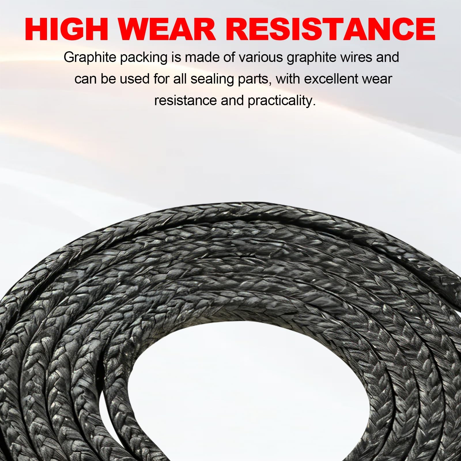 10ft Length Flexible Graphite Braided Compression Packing 1/8″×1/8″ – HighTem…