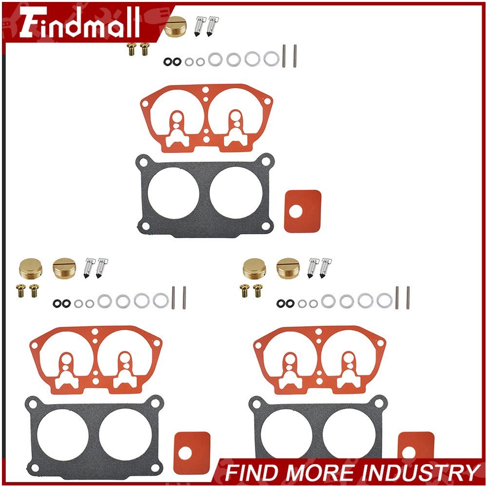 Findmall 3× Carburetor Rebuild Kit For Outboard V-6 For Yamaha 150 175 200 225