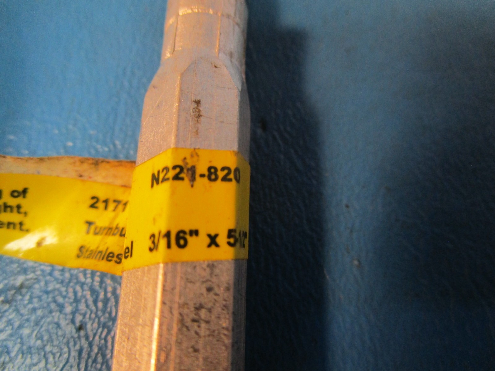 LOT OF 3, WEATHER GUARD N221-820, 2171 SERIES turnbuckle, 3/16″ x 5-1/2″, stain