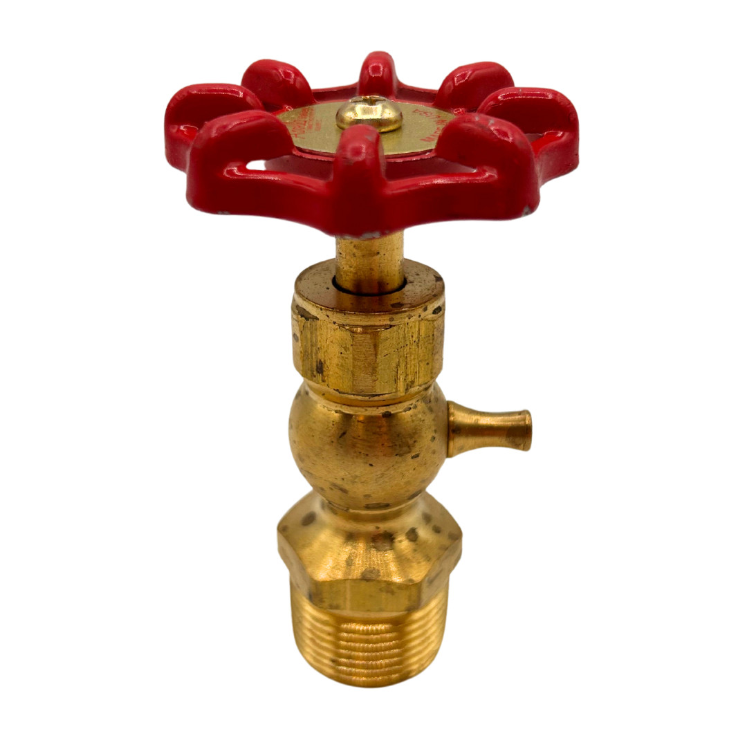 Conbraco 26-307-01 3/4″ Satin Brass Hand Wheel Try Cock (Aluminum)