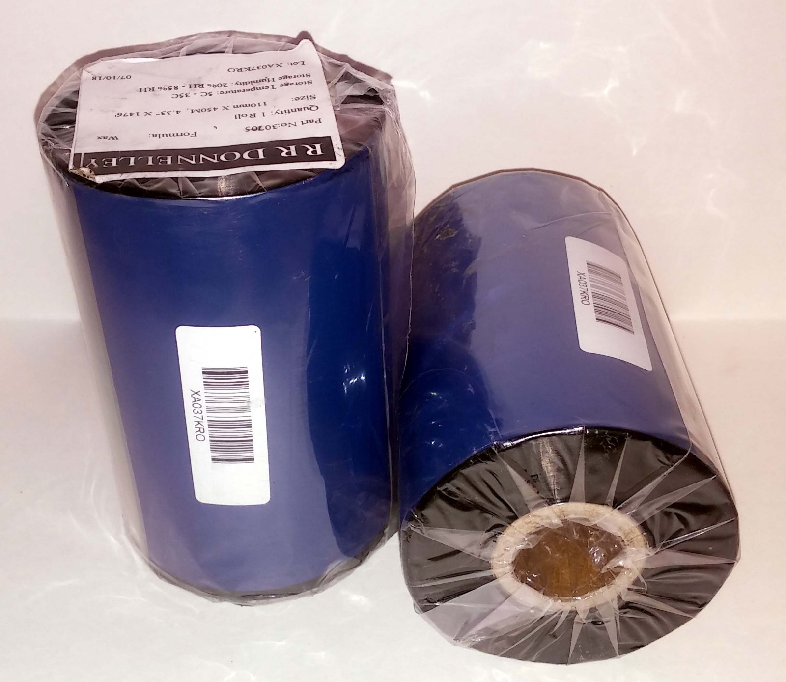 2 NEW ROLLS RR DONNELLEY 30705 WAX RIBBON NNB ***MAKE OFFER***