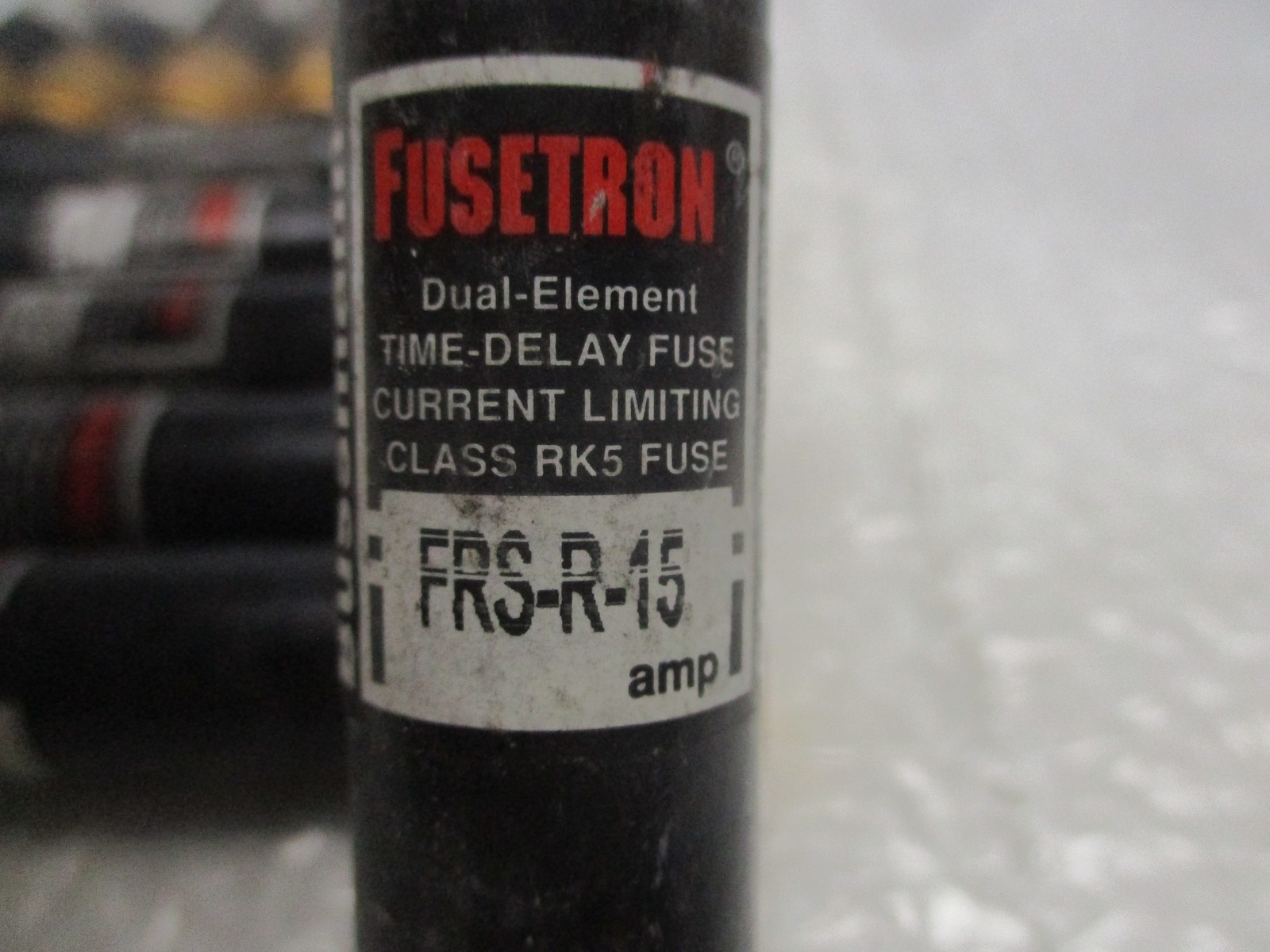FUSETRON FRS-R-15 FUSE BLACK LOT OF 12 NSNP