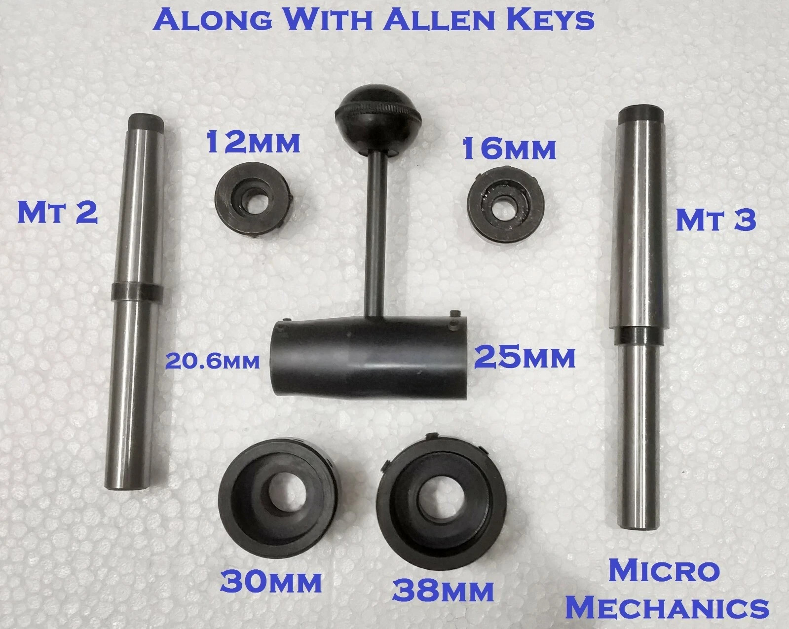 Lathe Tailstock Die Holder Set Floating Type MT2 & MT3 SHANK Hold Metric Dies
