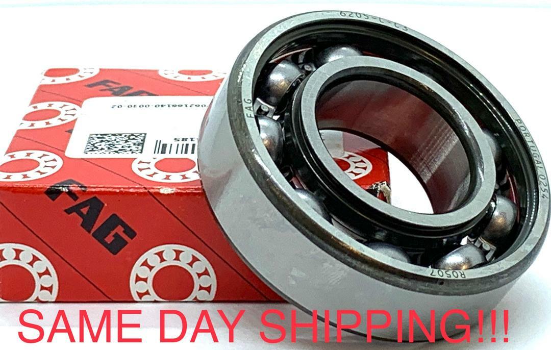 FAG 6205 C3 DEEP GROOVE SINGLE ROW OPEN BALL BEARING 25x52x15 mm