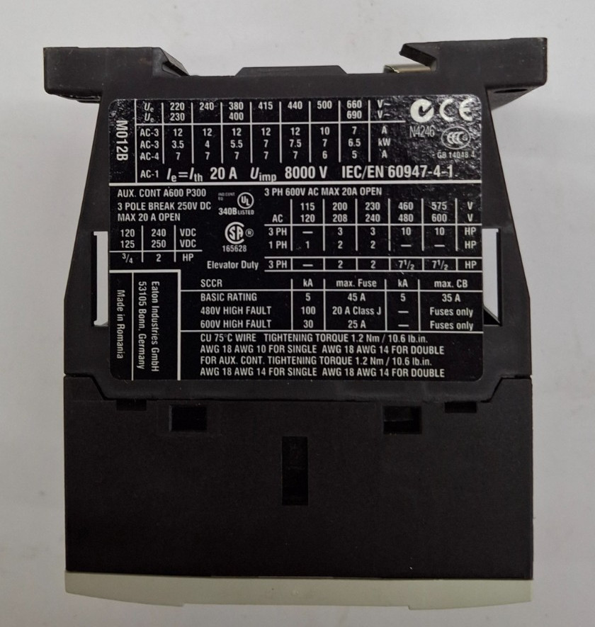 Contactor Eaton, DILM12-10 (240V/60HZ)