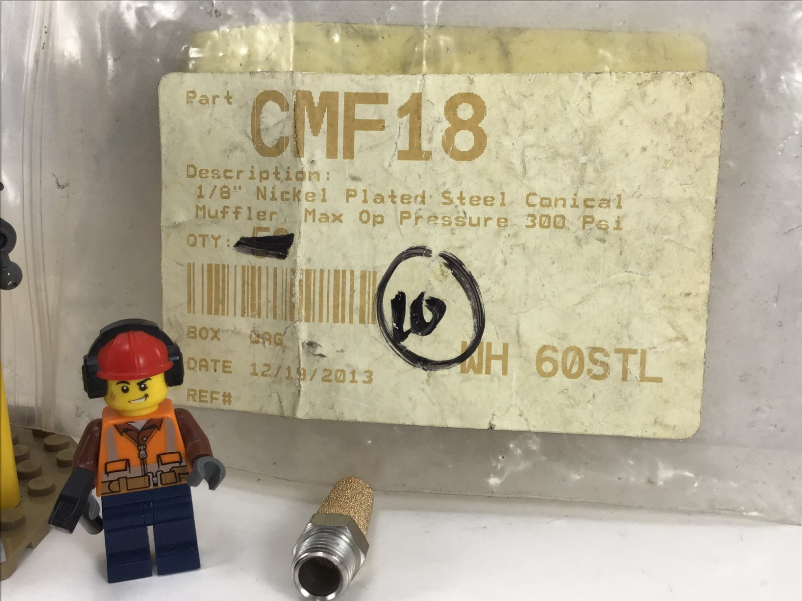 CMF18 – DIXON – 10 PART LOT!! – 1/8″ CONICAL MUFFLER – **NEW OLD STOCK!!**