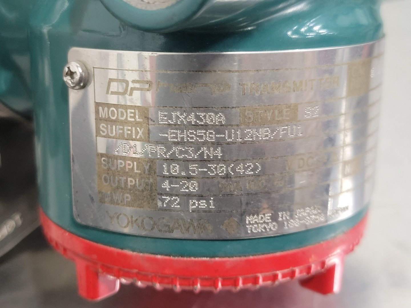 Yokogawa Gauge Pressure Transmitter EJX430A