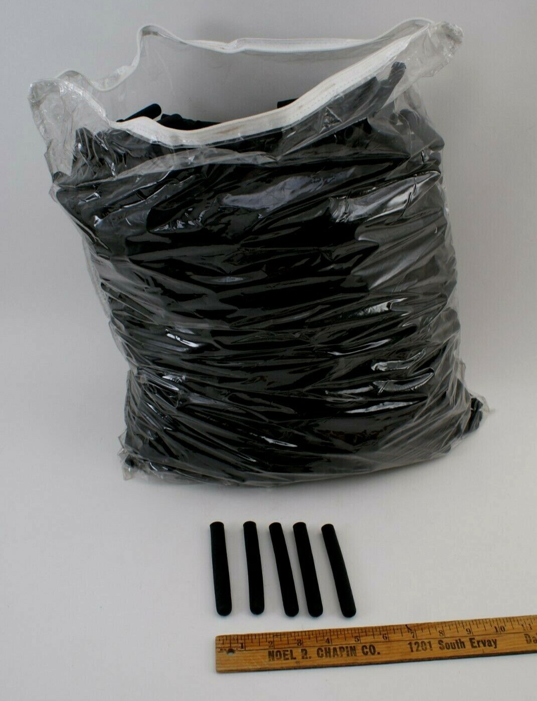 NEW SINCLAIR & RUSH EXTRUDED DENSE BLACK RUBBER GRIPS / HANDLES / CAPS – DOZENS