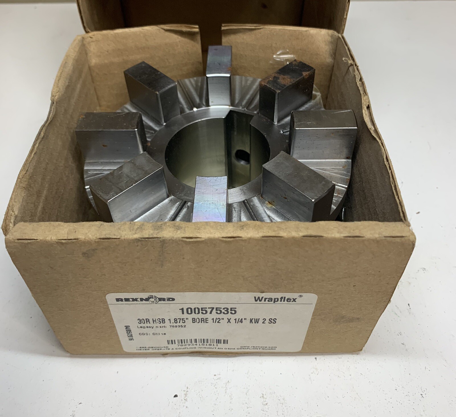 Rexnord 789352 30R HSB Hub 1.875 Bore 1/2 x 1/4 KW Wrapflex