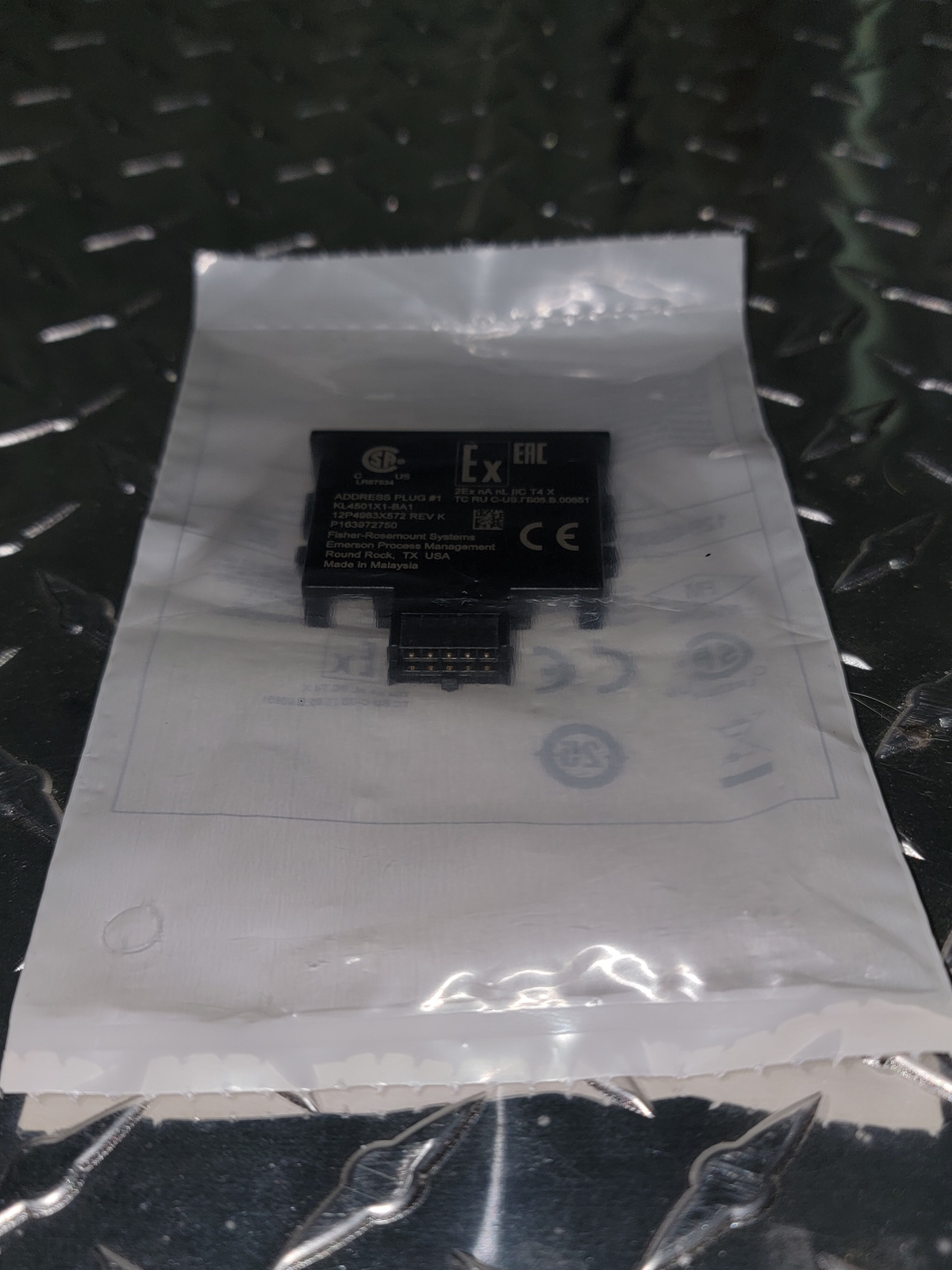 EMERSON DELTAV KL4501X1-BA1 ADDRESS PLUG #1 KL4501X1BA1 12P4983