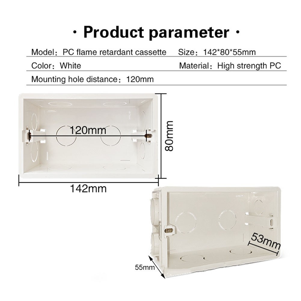 1Gang Socket Box 80x80x50mm Back European Standard Pattress High Quality