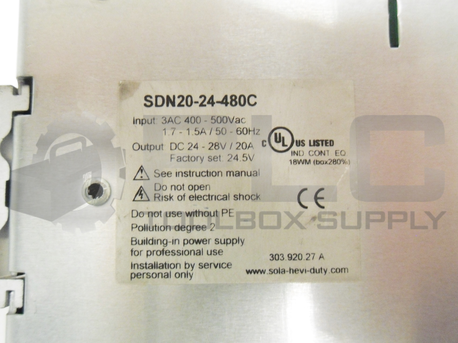 SOLA SDN 20-24-480C 20A POWER SUPPLY