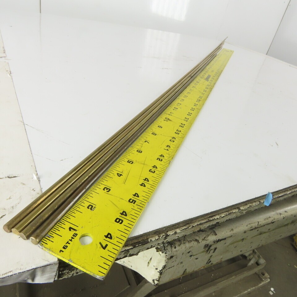 1/4″ Diameter X 212″ Total length C360 Extruded Brass Round Bar Lot of 4pcs