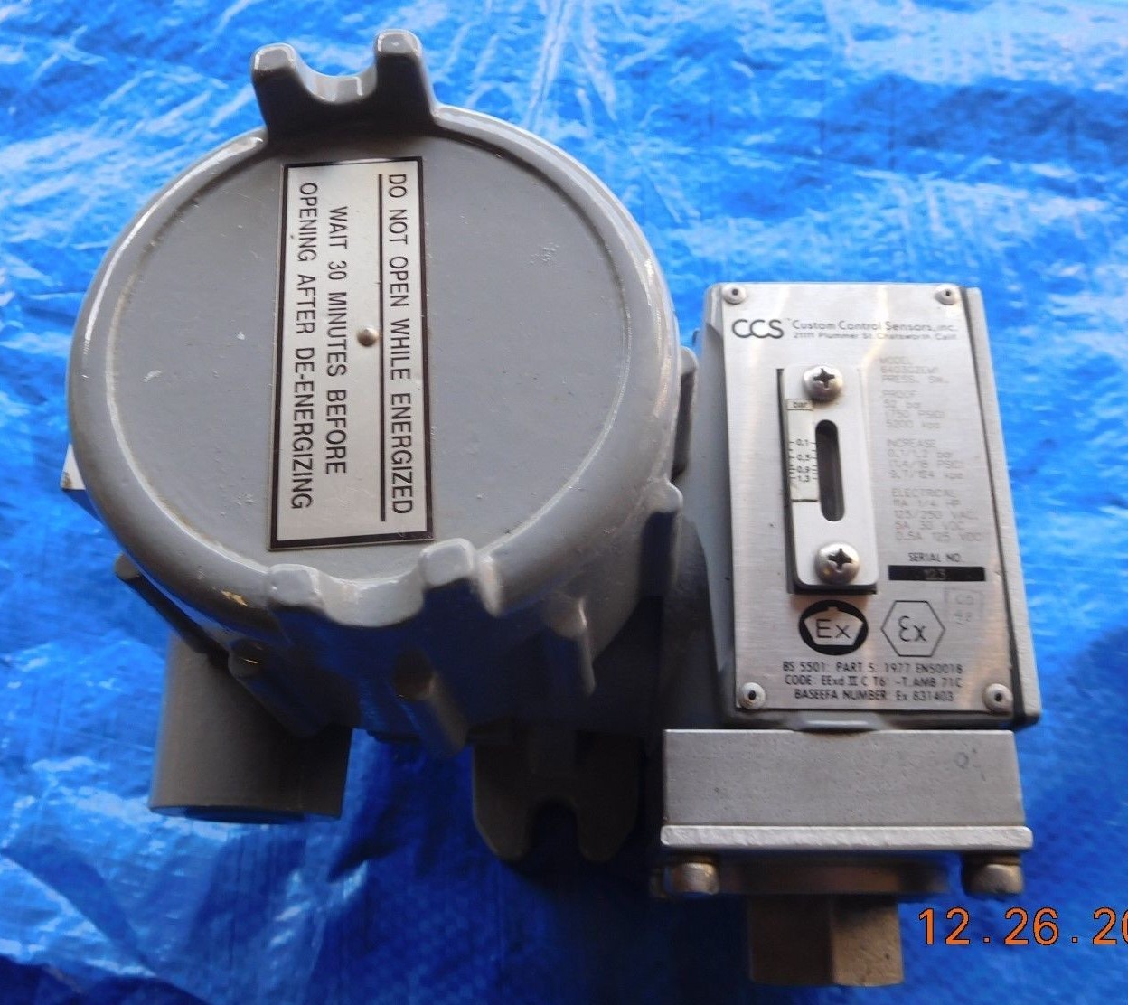 (1) CCS Custom Control Sensors 6403GZEM1 Pressure Switch 6403GZE 1.4- 18 PSIG